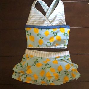 Lemon two piece swim suit